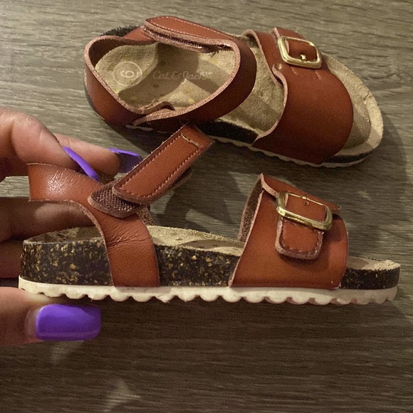 Cat & Jack Brown Sandals Toddler Girl Size 6 - Picture 3 of 8